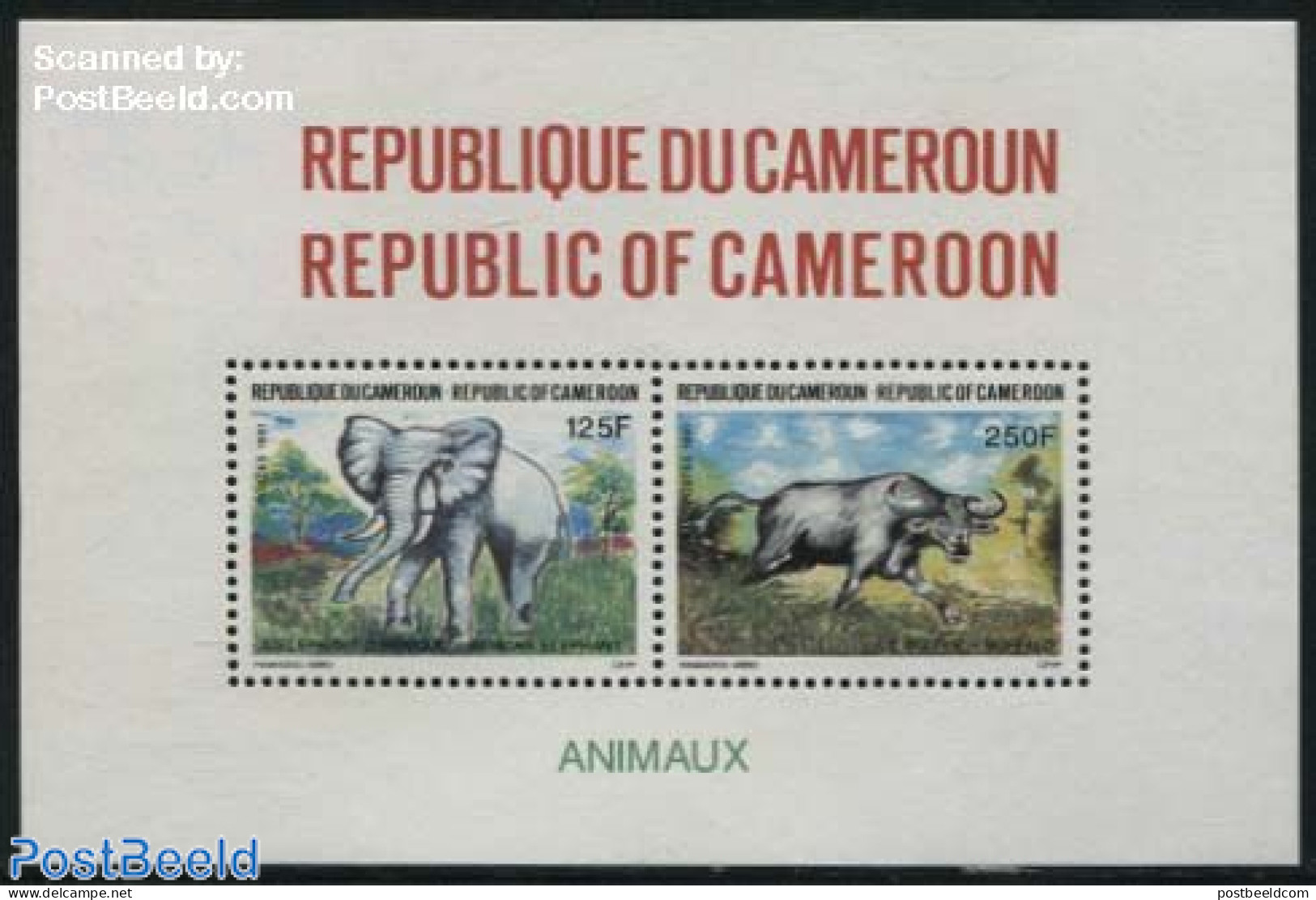 Cameroon 1991 Animals S/s, Mint NH, Nature - Animals (others & Mixed) - Elephants - Camerún (1960-...)