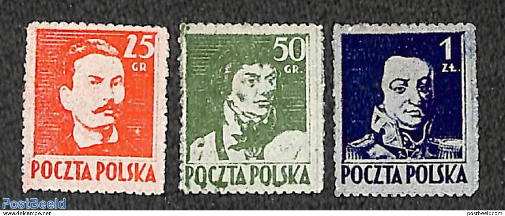 Poland 1944 Freedom Fighters 3v, Mint NH - Unused Stamps