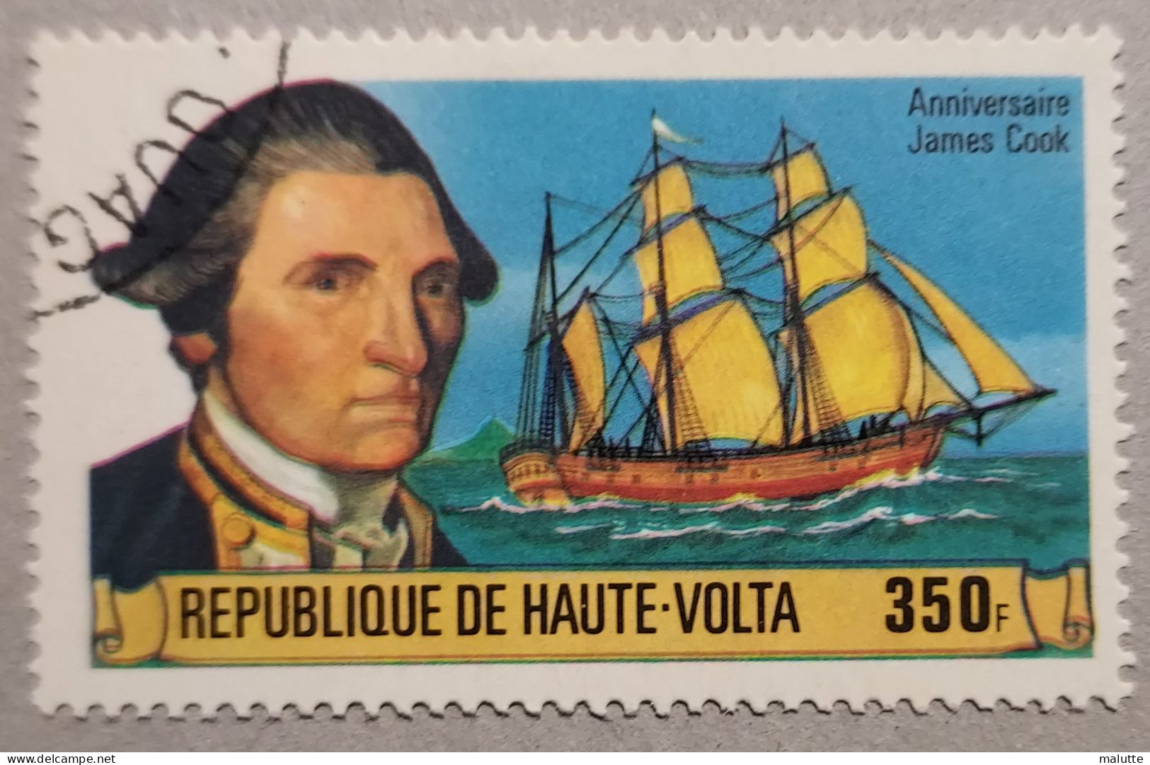 Haute Volta YT 462 Oblitéré Bateaux James COOK - Obervolta (1958-1984)