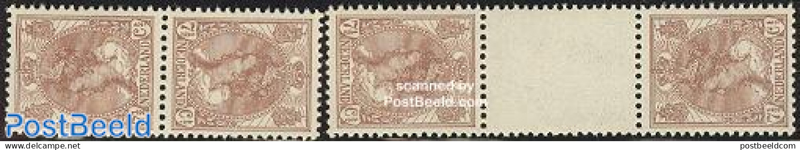 Netherlands 1924 Definitives Tete Beche 2 Pairs, Mint NH - Ongebruikt