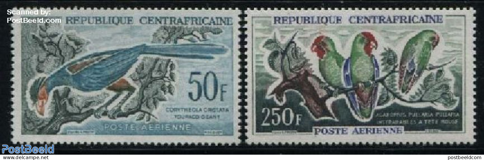 Central Africa 1962 Birds 2v, Mint NH, Nature - Birds - Central African Republic