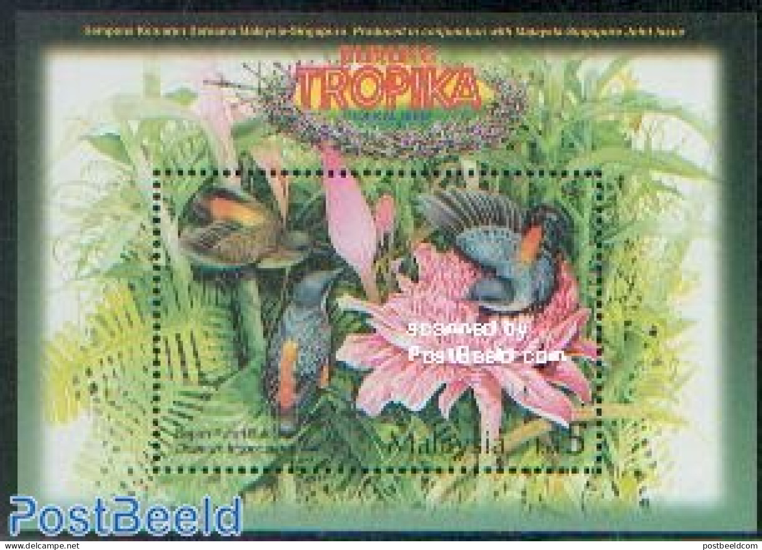 Malaysia 2002 Birds S/s, Mint NH, Nature - Various - Birds - Flowers & Plants - Joint Issues - Gezamelijke Uitgaven