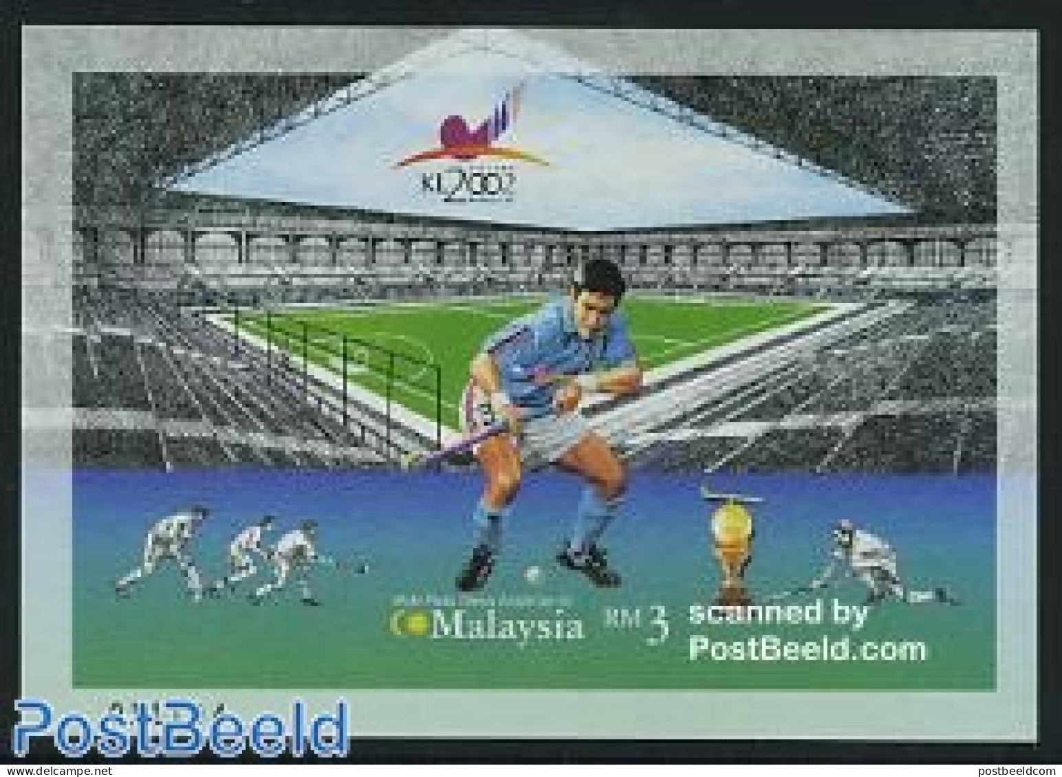 Malaysia 2002 World Cup Hockey S/s (with Control Number), Mint NH, Sport - Hockey - Sport (other And Mixed) - Rasenhockey