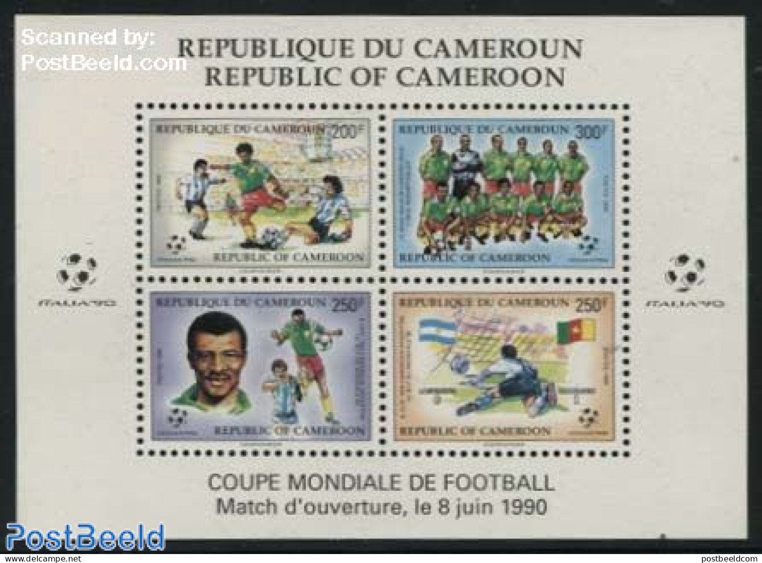 Cameroon 1990 Football Games Italy S/s, Mint NH, Sport - Football - Camerún (1960-...)