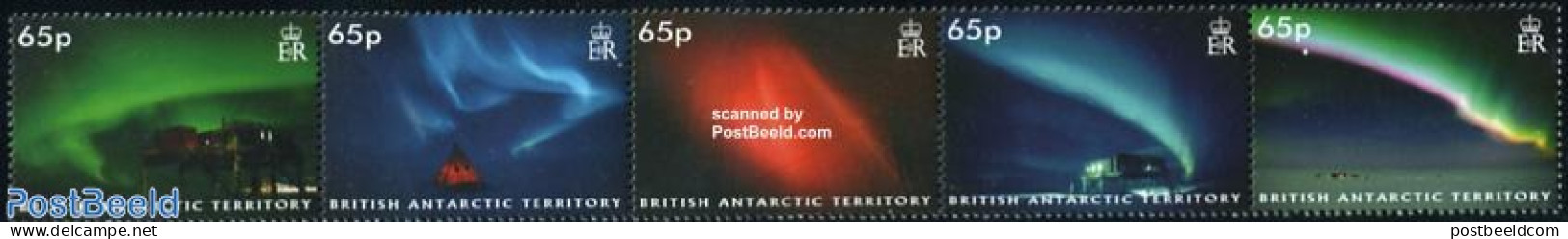 British Antarctica 2008 Skies 5v [::::], Mint NH, Science - Meteorology - Climat & Météorologie