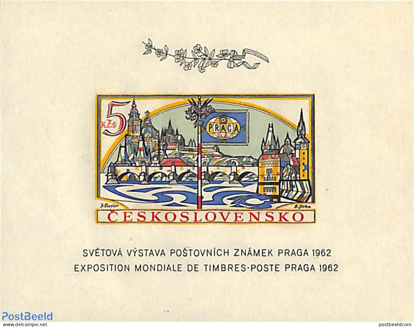 Czechoslovkia 1962 Praha 1962 Imperforated S/s, Mint NH, Art - Bridges And Tunnels - Altri & Non Classificati