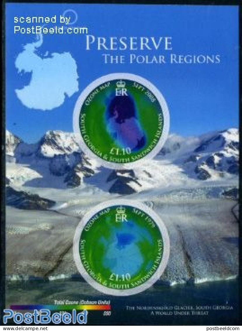 South Georgia / Falklands Dep. 2009 Preserve The Polar Regions S/s S-a, Mint NH, Science - Various - The Arctic & Anta.. - Geography