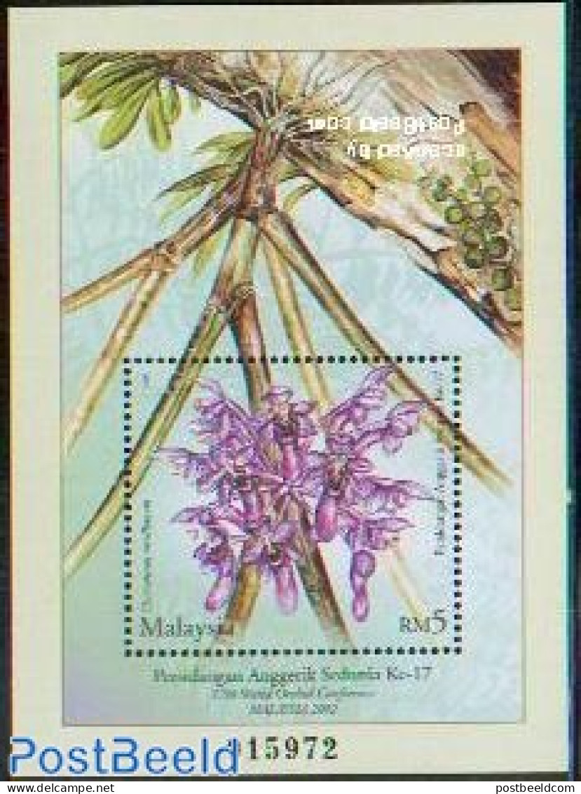 Malaysia 2002 Orchids S/s, Mint NH, Nature - Flowers & Plants - Orchids - Autres & Non Classés