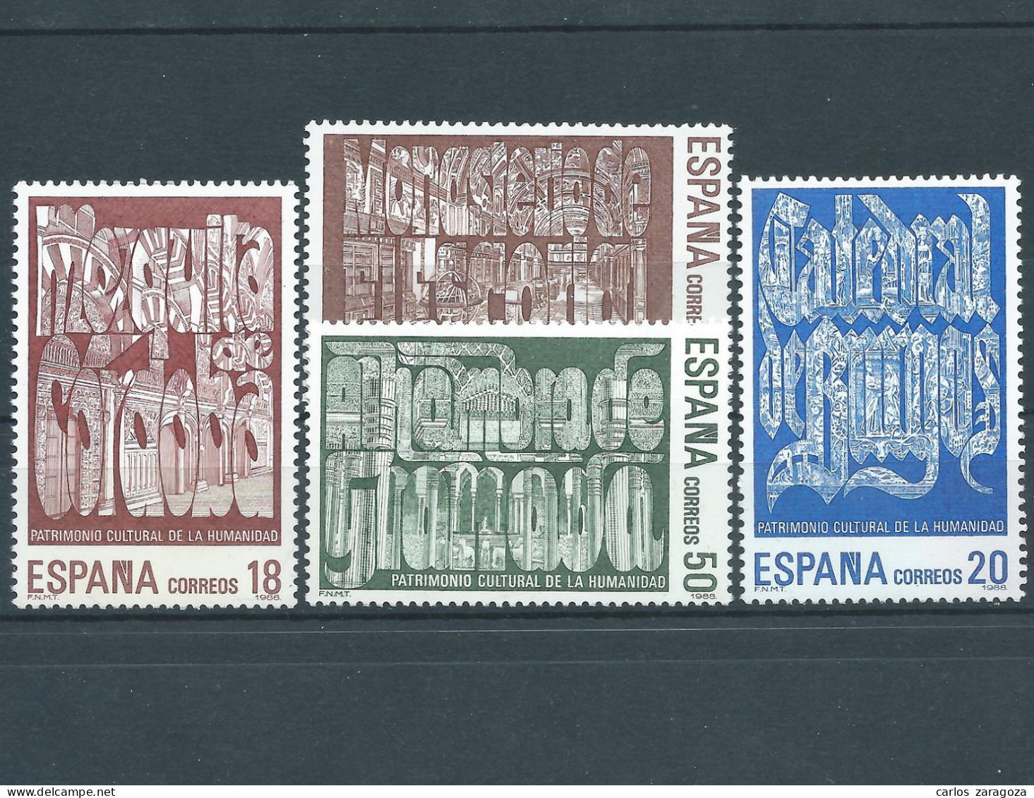 ESPAÑA 1988—PATRIMONIO MUNDIAL UNESCO YT 2592/2595 ** 2978/2981. Mi 2859/2862. Serie Completa - Nuevos