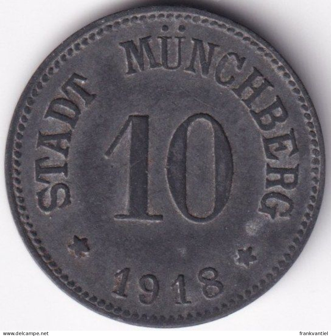 Münchberg F#346.3 10 Pfennig 1918 - Other & Unclassified