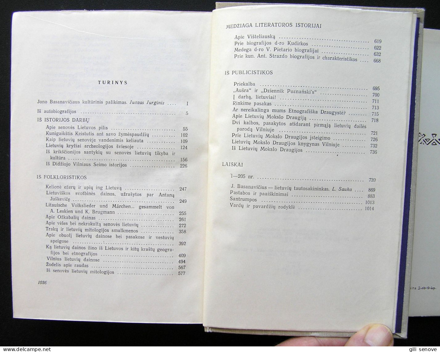 Lithuanian Book / Rinktiniai Raštai By Basanavičius 1970 - Cultura