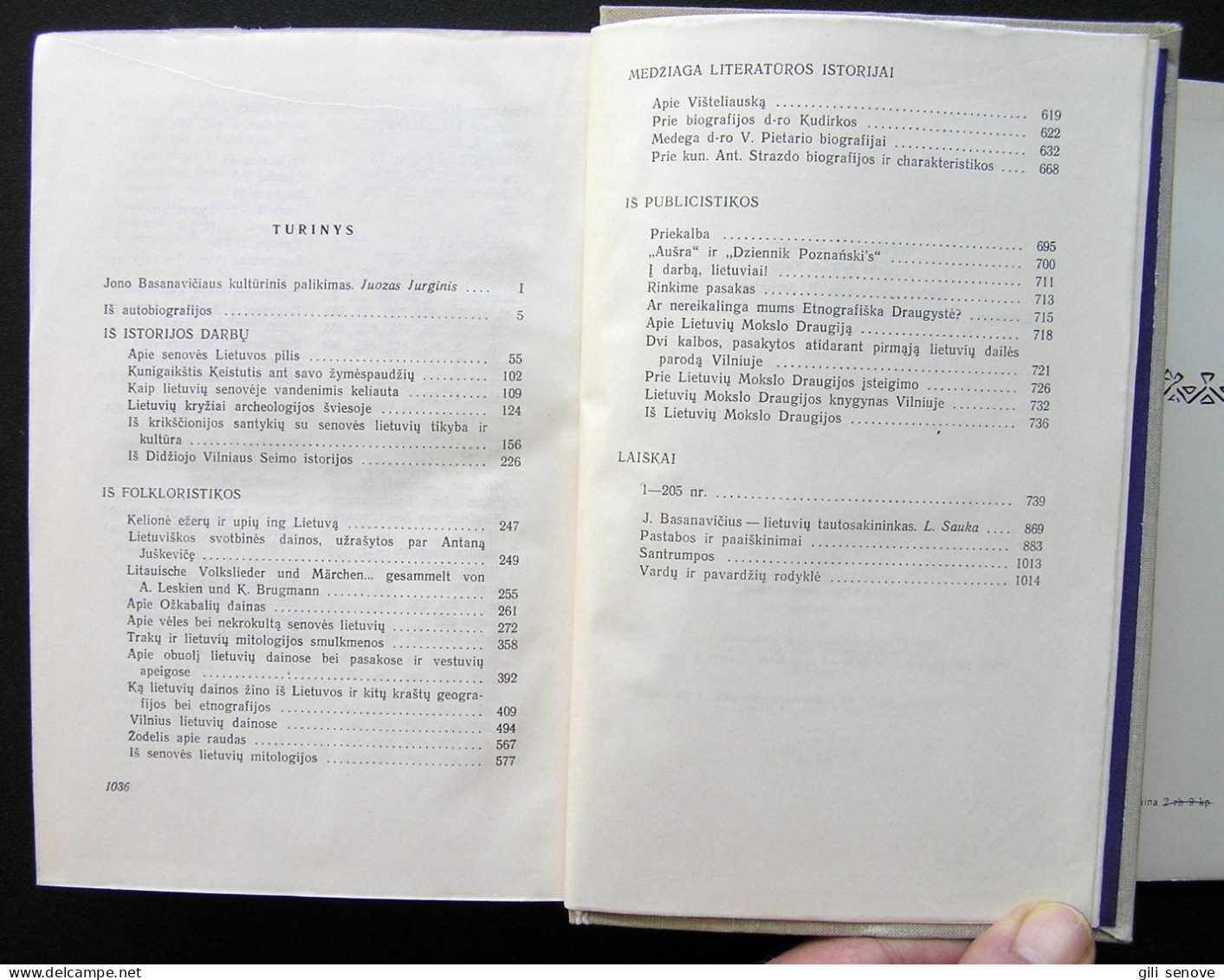 Lithuanian Book / Rinktiniai Raštai By Basanavičius 1970 - Culture