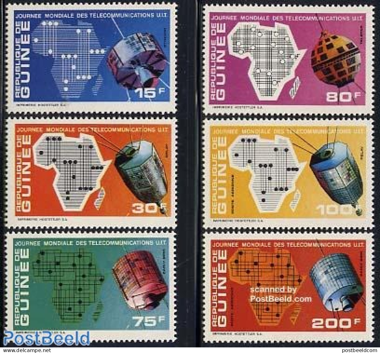 Guinea, Republic 1972 I.T.U. 6v, Mint NH, Science - Transport - Various - Telecommunication - Space Exploration - I.T.U. - Telekom