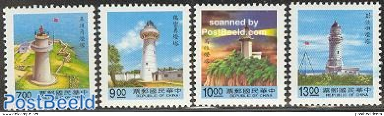 Taiwan 1992 Lighthouses 4v, Mint NH, Various - Lighthouses & Safety At Sea - Faros