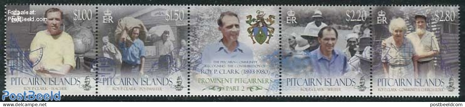 Pitcairn Islands 2011 Roy P. Clark 4v+tab [::T::], Mint NH, History - Various - Coat Of Arms - Globes - Geographie
