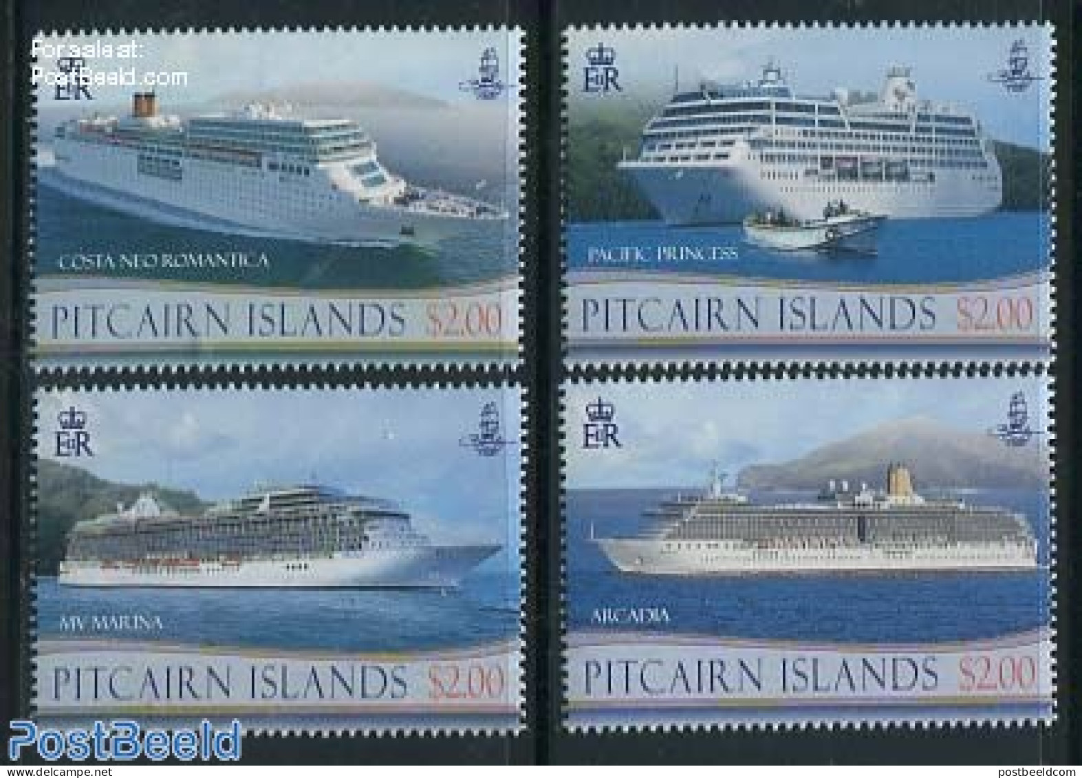 Pitcairn Islands 2013 Passenger Ships 4v, Mint NH, Transport - Ships And Boats - Boten