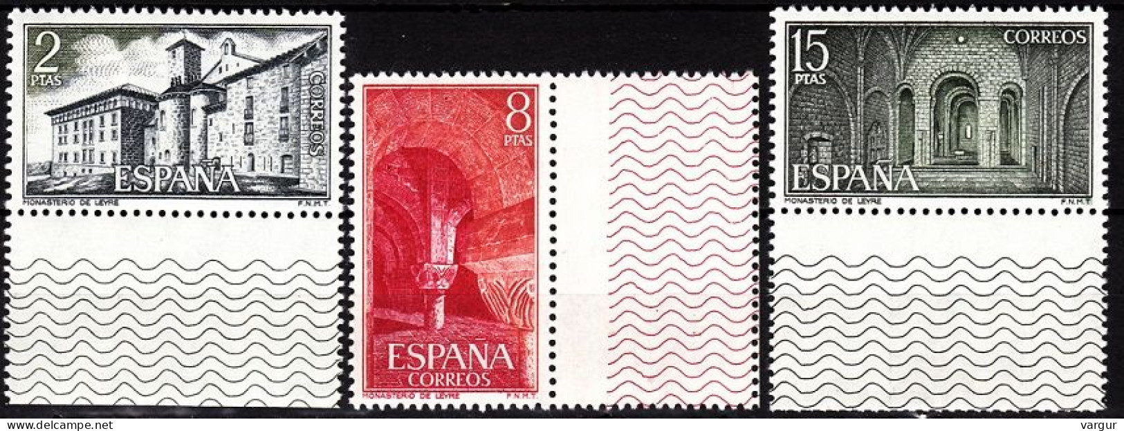 SPAIN 1974 ARCHITECTURE: Castles And Abbeys. Complete, MNH - Châteaux