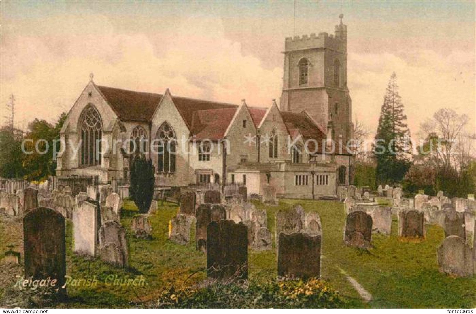 42715319 Reigate Parish Kirche Friedhof Reigate And Banstead - Surrey