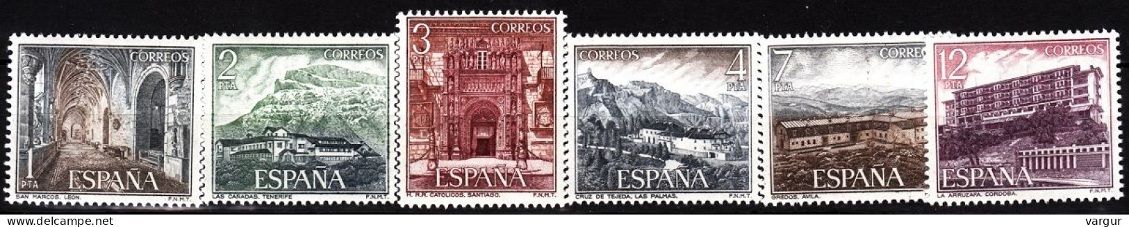 SPAIN 1976 Tourist Attractions. Hotels. Architecture. Complete, MNH - Altri & Non Classificati