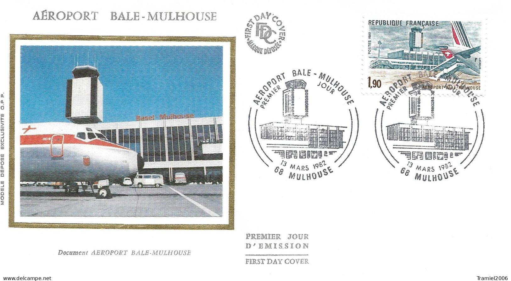 FRANCE 1982 - YT 2203 - Aéroport Bâle-Mulhouse - 13.03.1982 - 1980-1989