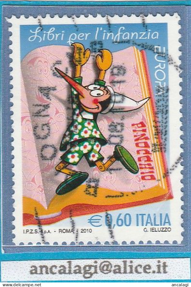 USATI ITALIA 2010 - Ref.1176A "LIBRI PER L'INFANZIA: Pinocchio" 1 Val. - - 2001-10: Usados