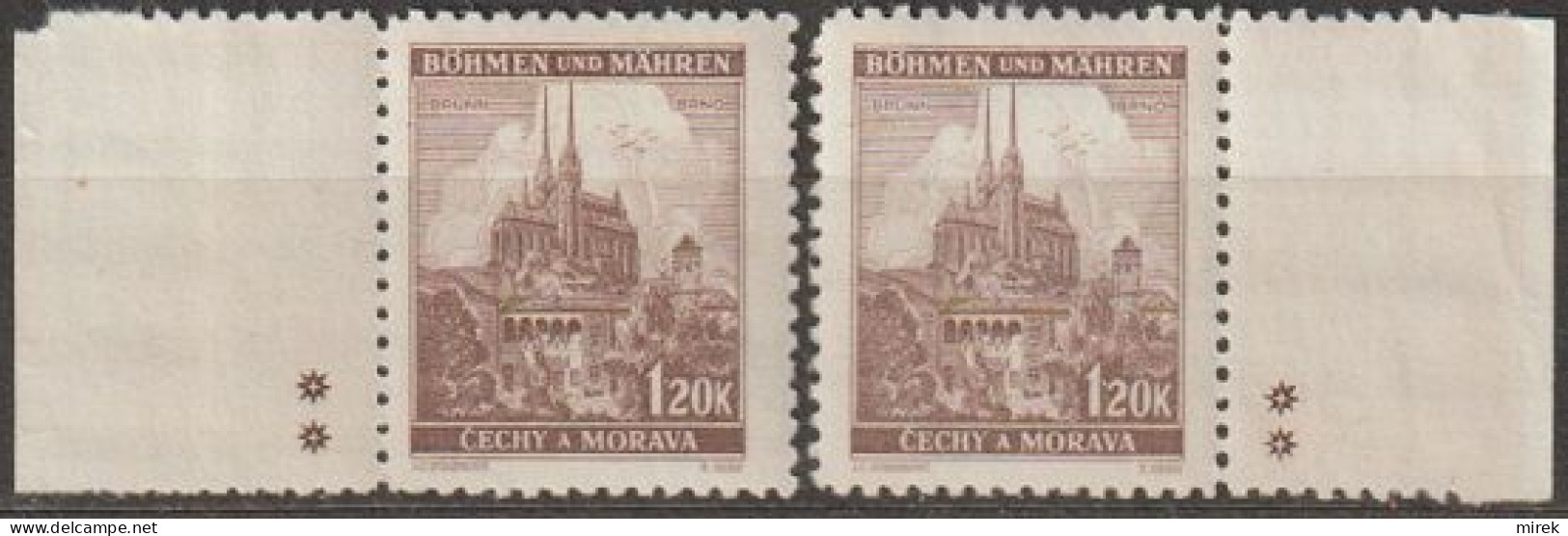 018/ Pof. 43; Border Stamps. Plate Mark ++ - Neufs