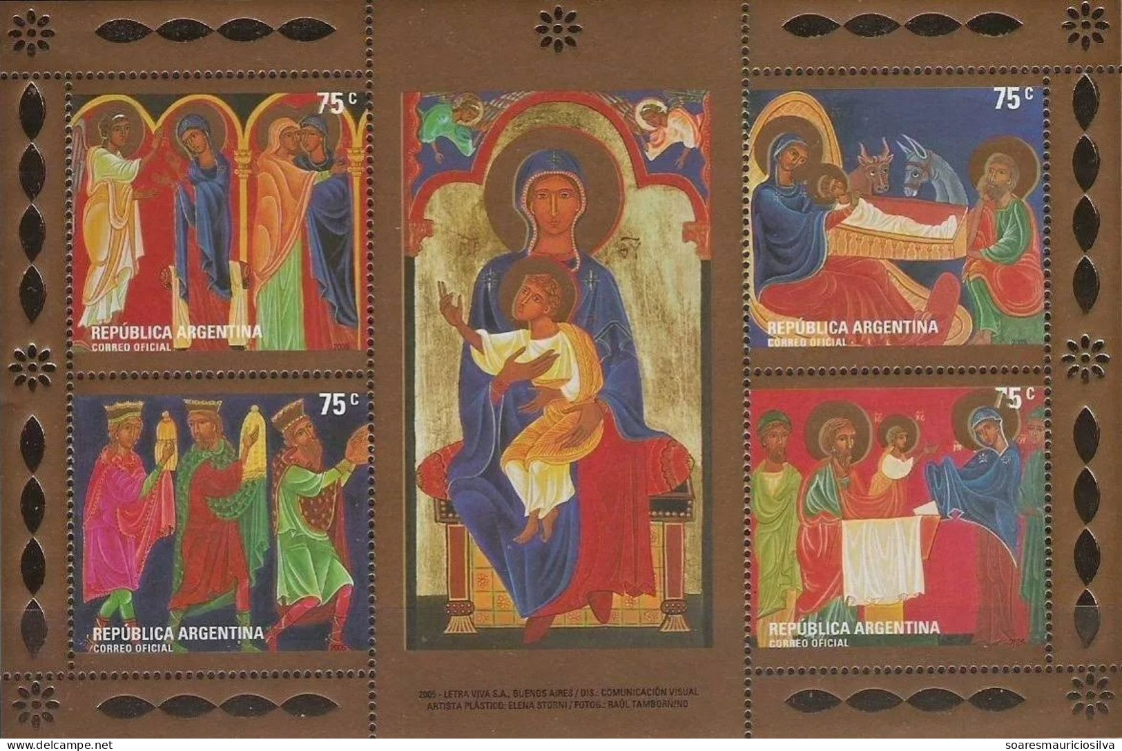 Argentina 2005 Souvenir Sheet Christmas Mint - Blocks & Kleinbögen