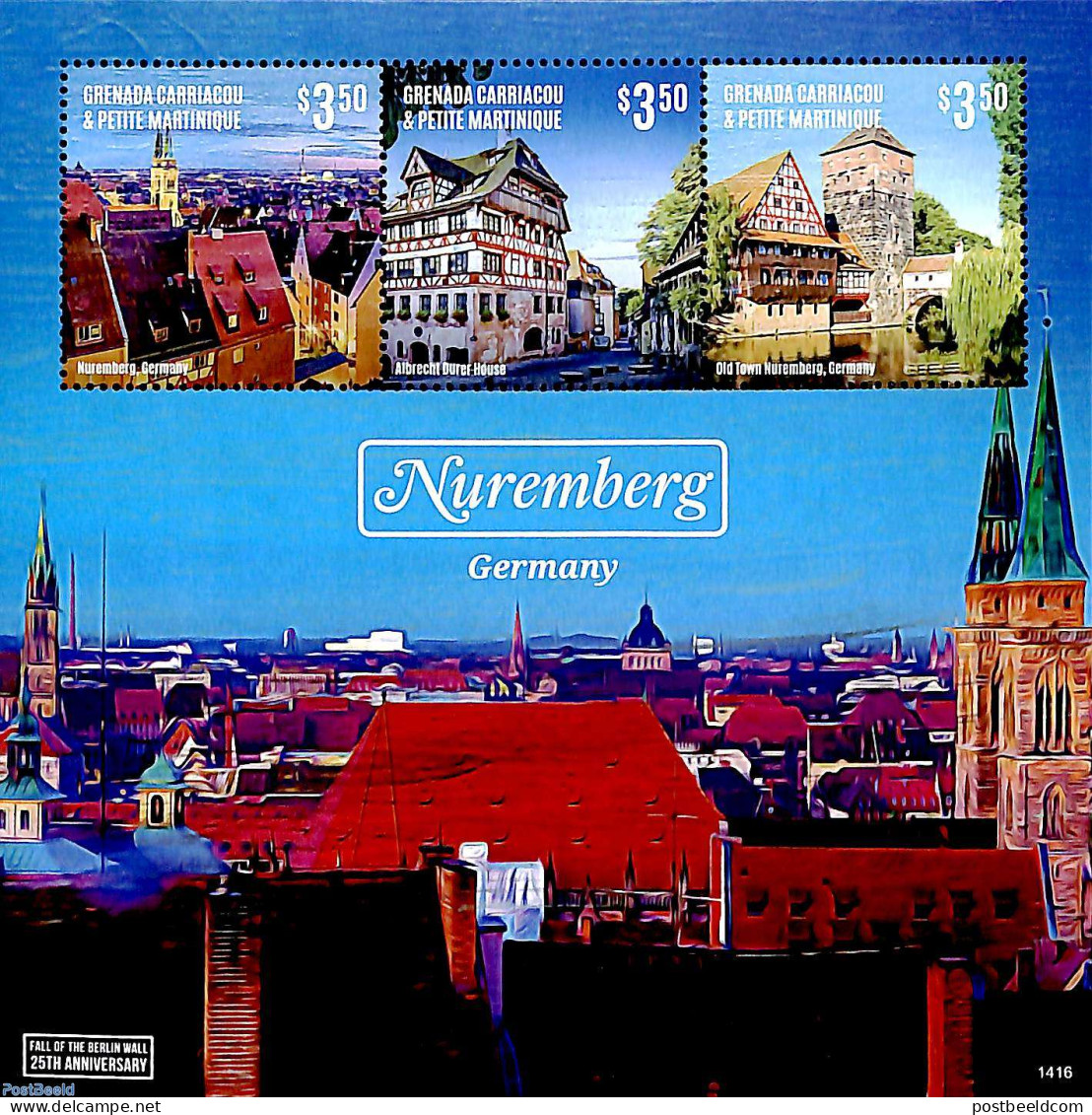 Saint Vincent & The Grenadines 2014 Nuremberg 3v M/s, Mint NH, History - Germans - St.Vincent Und Die Grenadinen