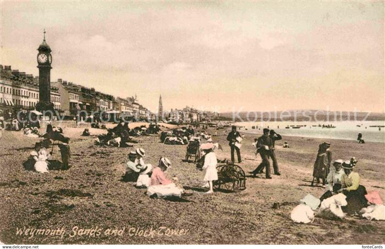 42715156 Weymouth Dorset Sands And Clock Tower Weymouth And Portland - Altri & Non Classificati