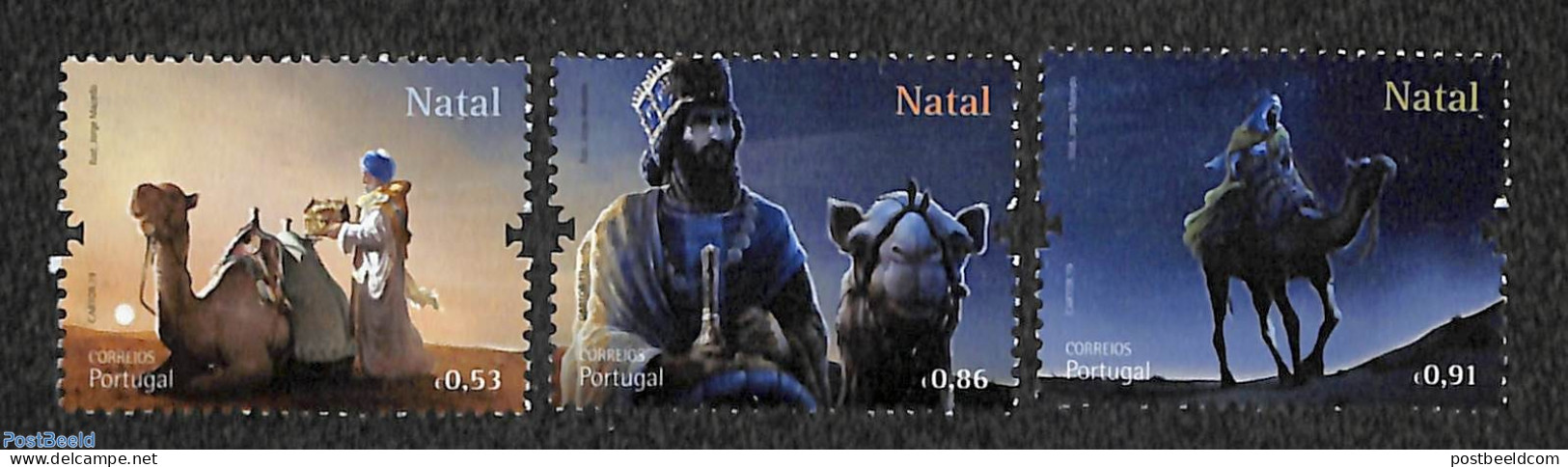 Portugal 2019 Christmas 3v, Mint NH, Nature - Religion - Camels - Christmas - Nuevos