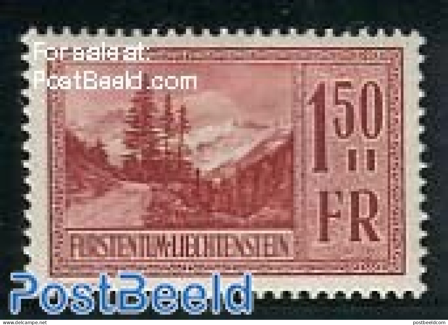 Liechtenstein 1934 1.50Fr, Stamp Out Of Set, Mint NH, Nature - Trees & Forests - Nuovi