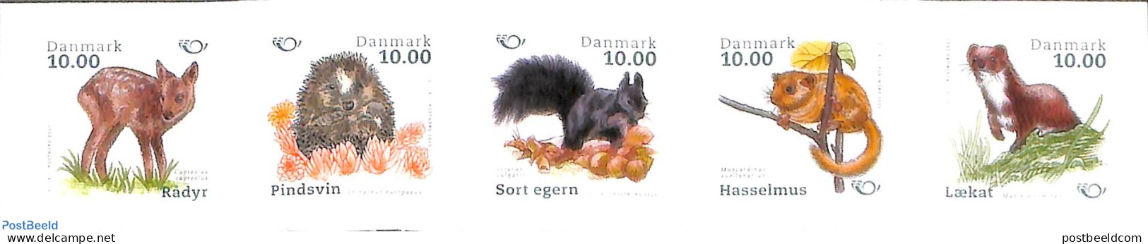 Denmark 2020 Mammals 5v S-a, Mint NH, Nature - Animals (others & Mixed) - Hedgehog - Unused Stamps