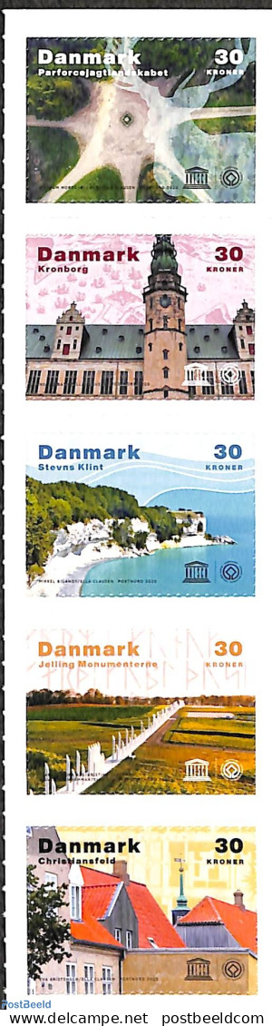 Denmark 2020 World Heritage Sites 5v S-a, Mint NH, History - World Heritage - Ungebraucht