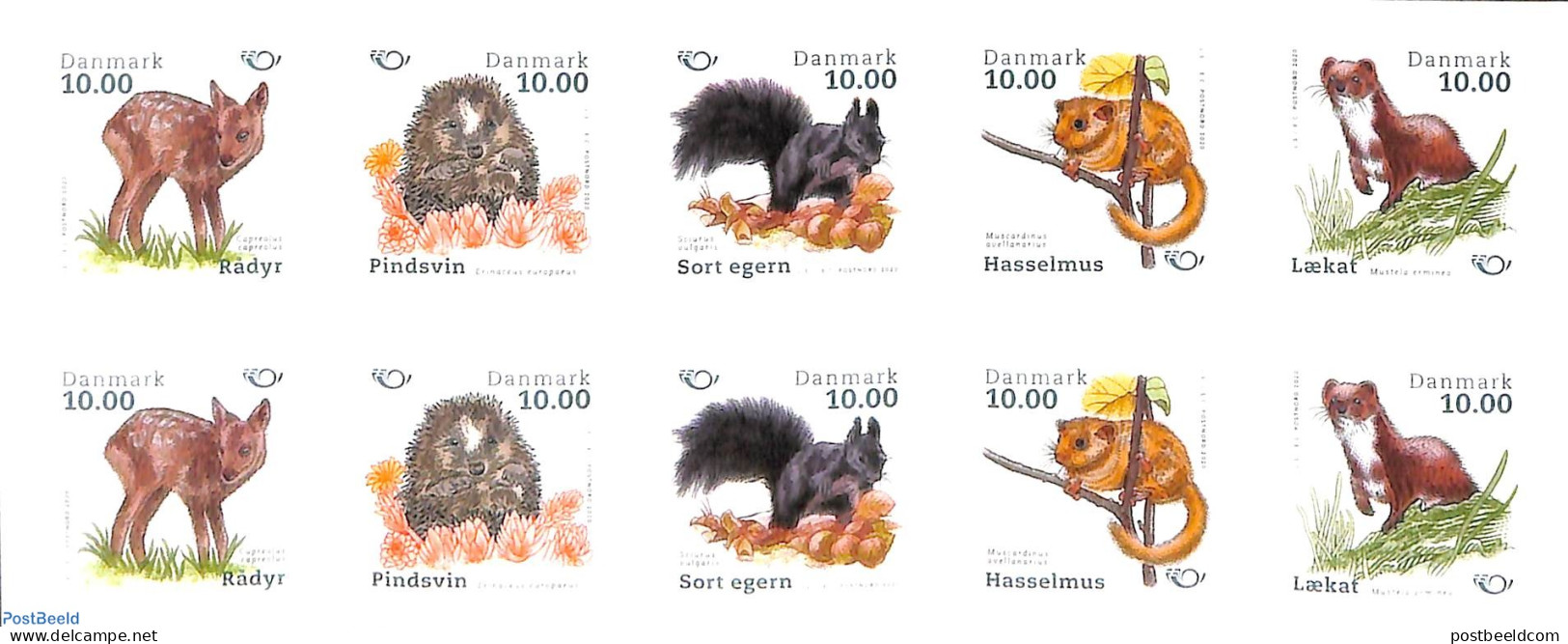 Denmark 2020 Mammals Sheet S-a, Mint NH, Nature - Animals (others & Mixed) - Hedgehog - Unused Stamps