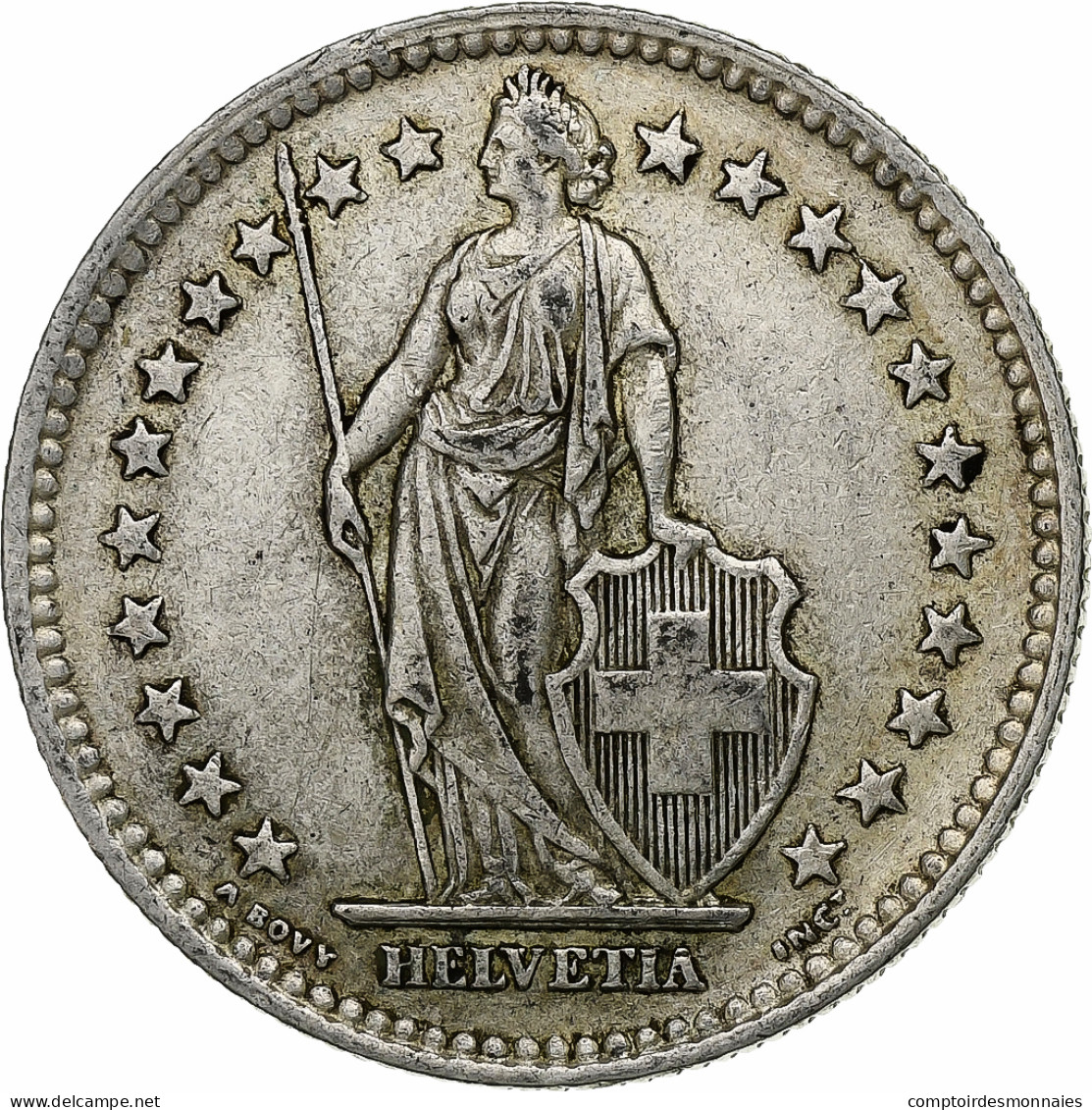 Suisse, 2 Francs, 1943, Bern, Argent, TTB, KM:21 - Other & Unclassified