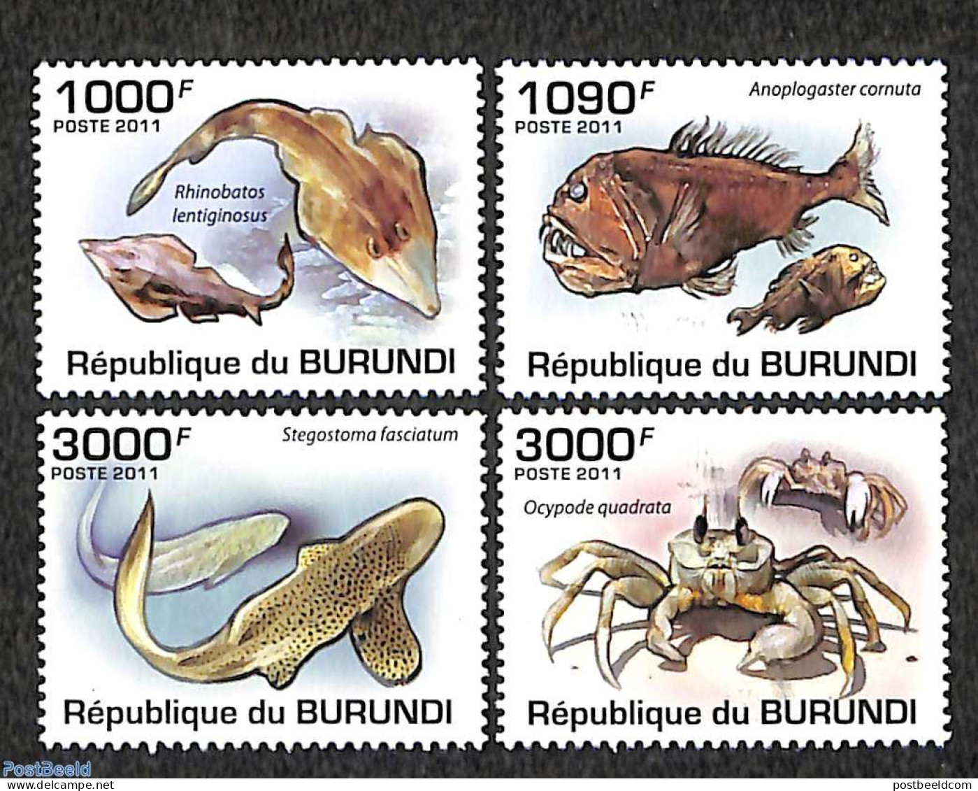 Burundi 2011 Marine Life 4v, Mint NH, Nature - Fish - Fishes