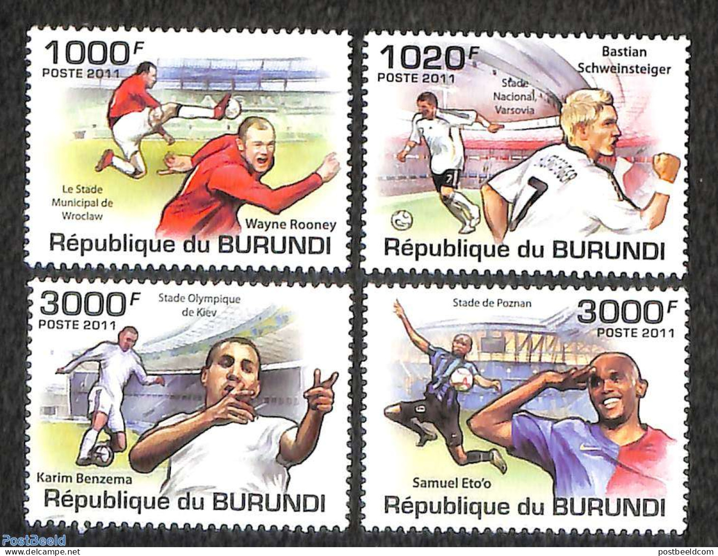 Burundi 2011 Football 4v, Mint NH, Sport - Football - Other & Unclassified