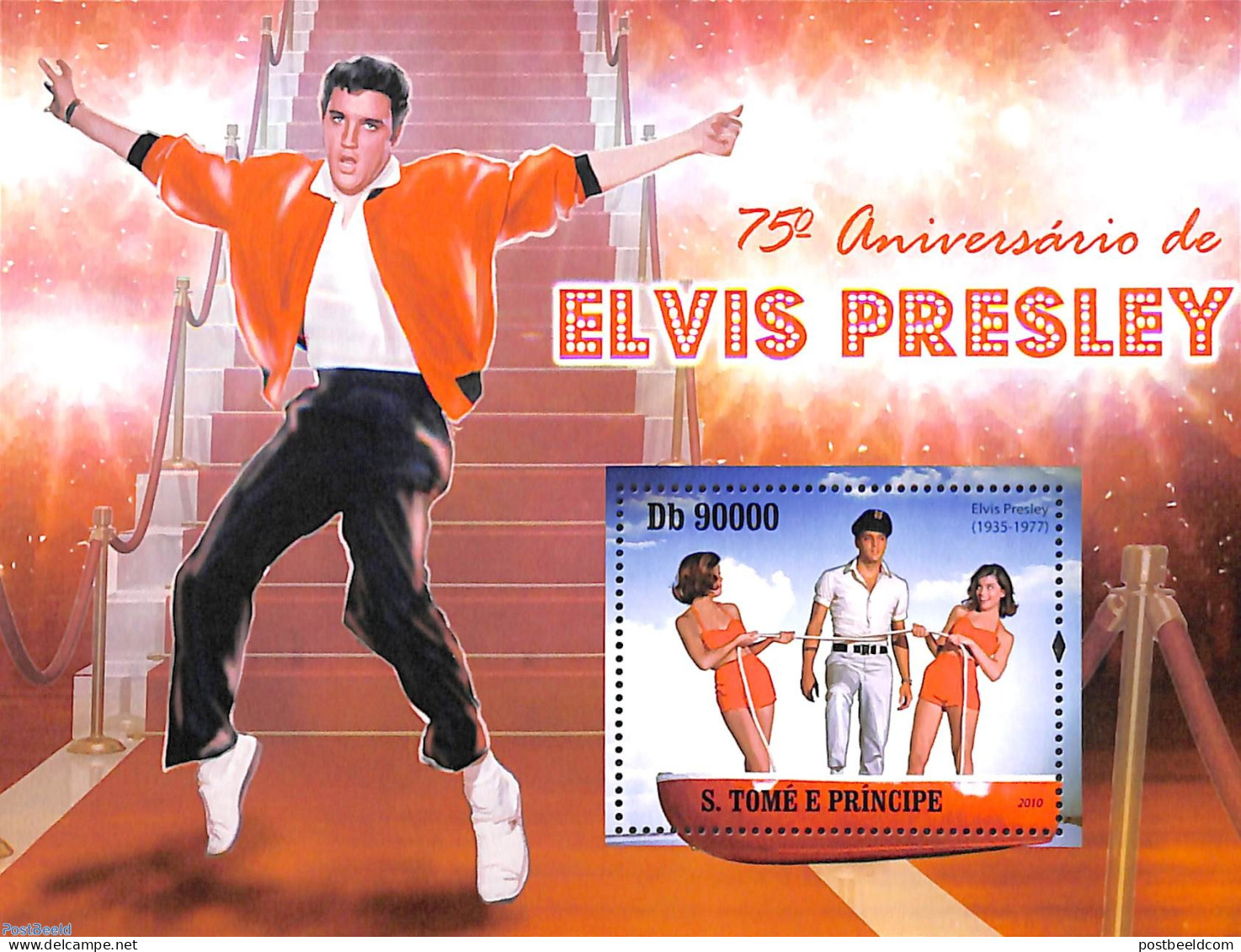 Sao Tome/Principe 2010 Elvis Presley S/s, Mint NH, Performance Art - Elvis Presley - Music - Elvis Presley