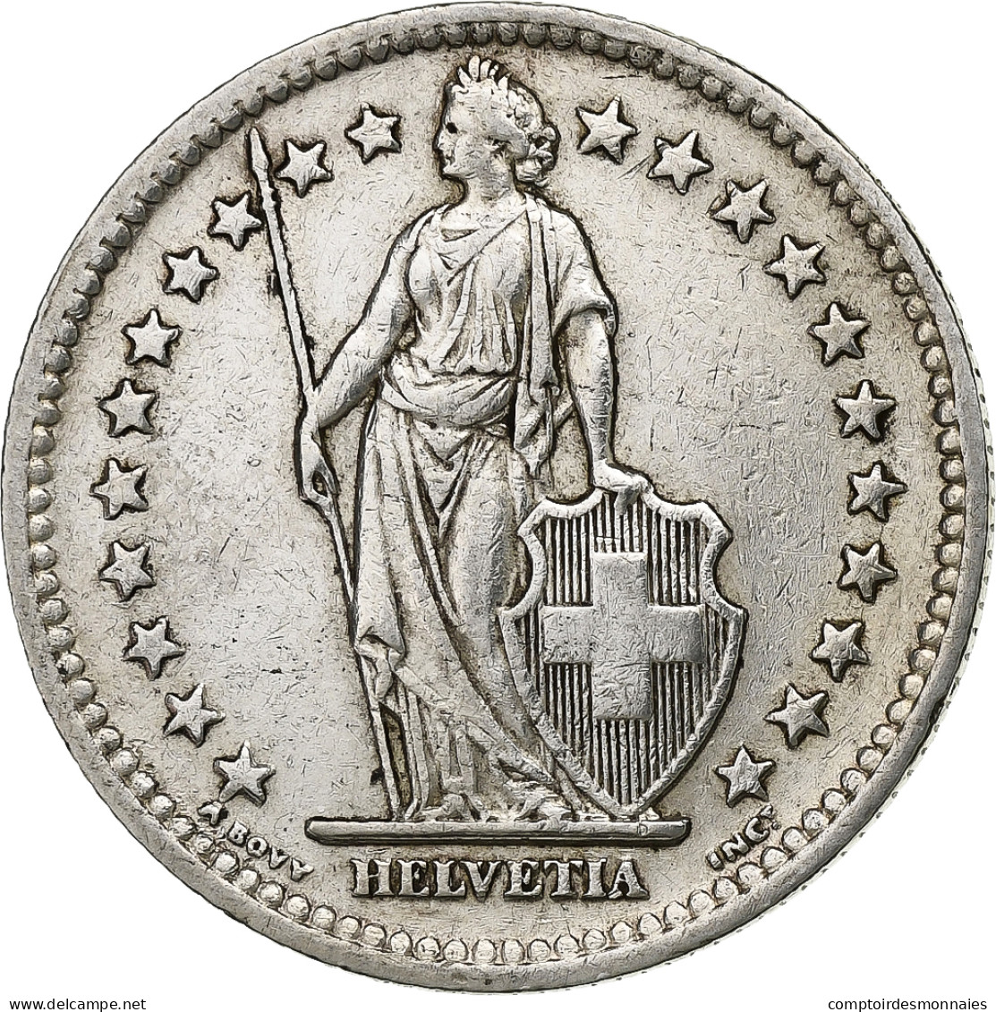 Monnaie, Suisse, 2 Francs, 1946, Bern, TTB, Argent, KM:21 - Autres & Non Classés