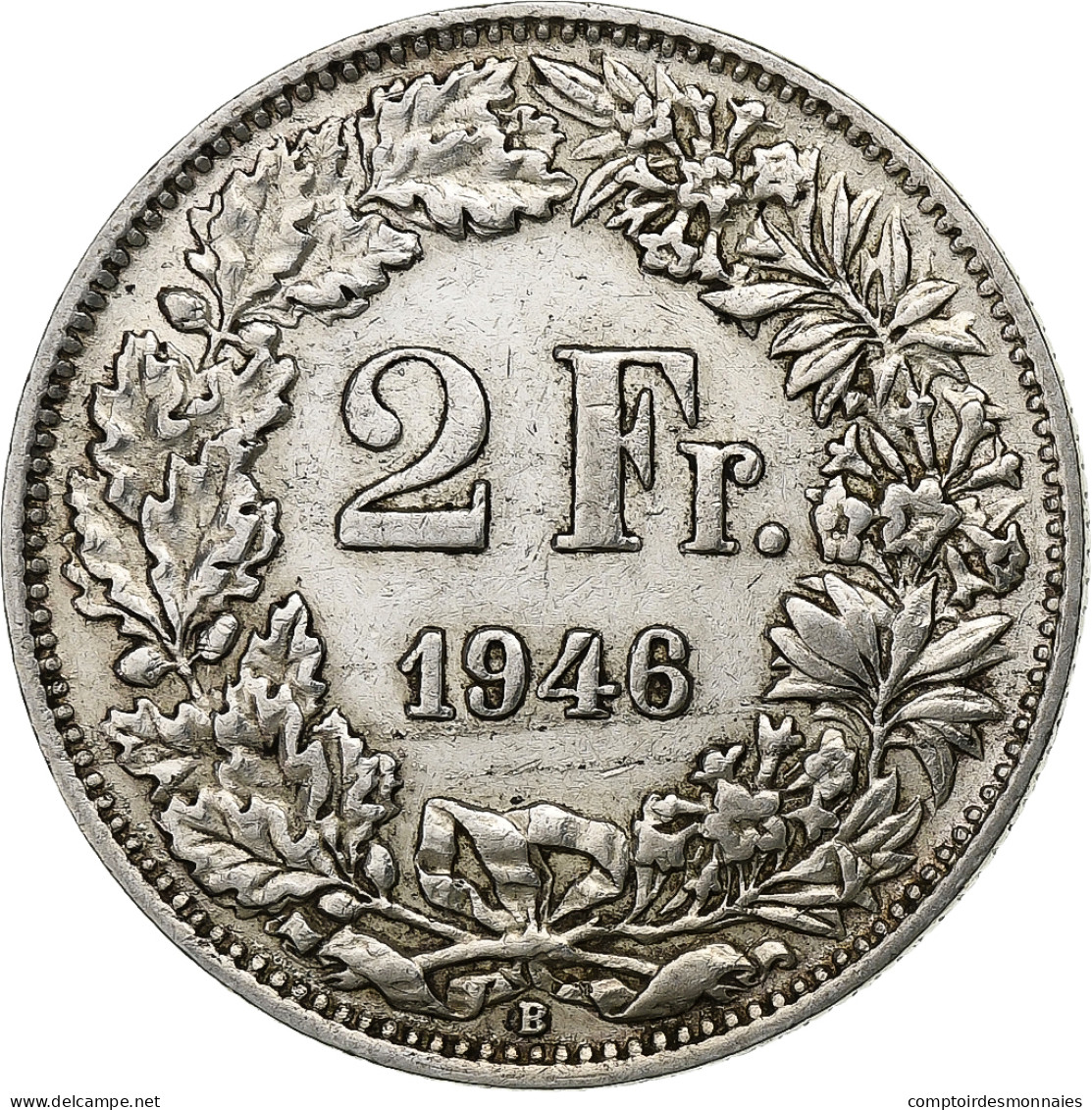 Monnaie, Suisse, 2 Francs, 1946, Bern, TTB, Argent, KM:21 - Altri & Non Classificati
