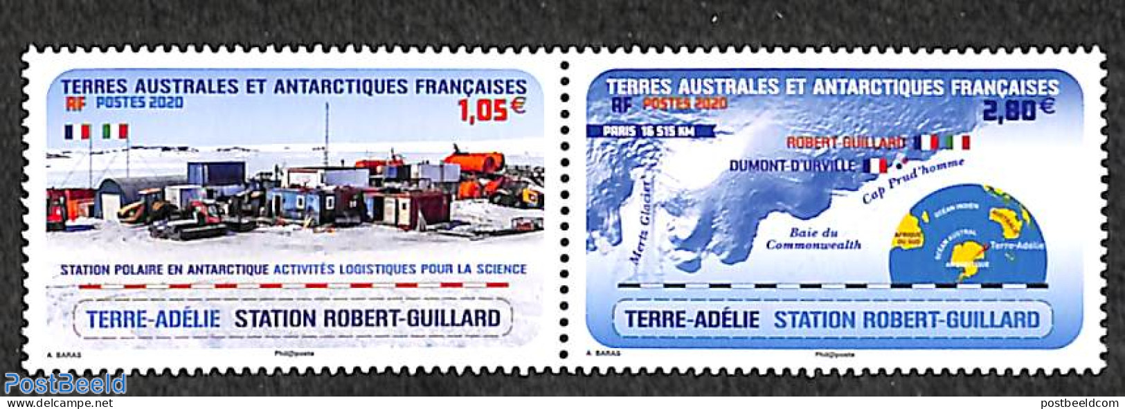 French Antarctic Territory 2020 Station Robert-Guillard 2v [:], Mint NH, Science - Various - The Arctic & Antarctica -.. - Nuevos