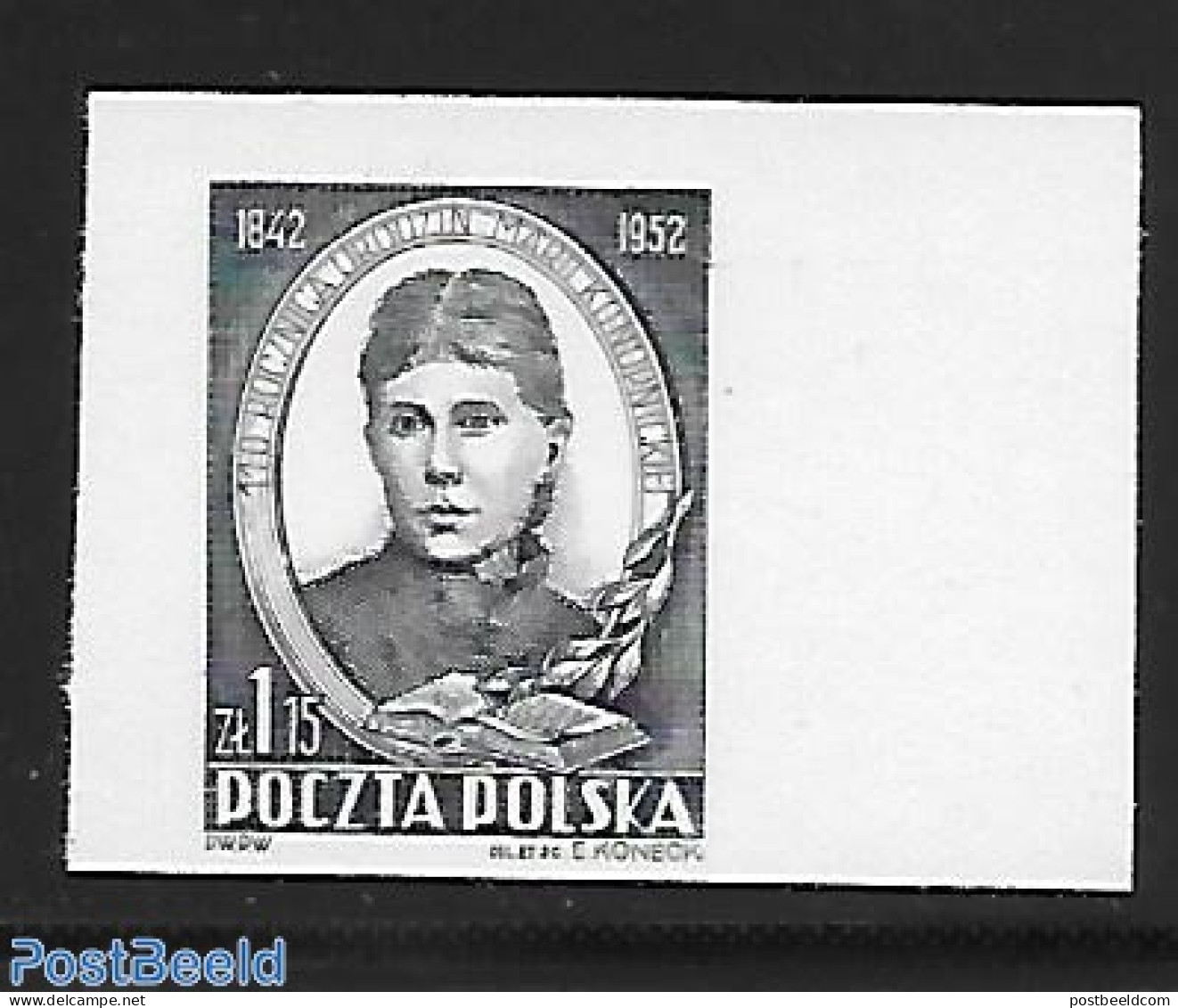 Poland 1952 Blackprints Imperforated., Mint NH, Art - Authors - Nuevos