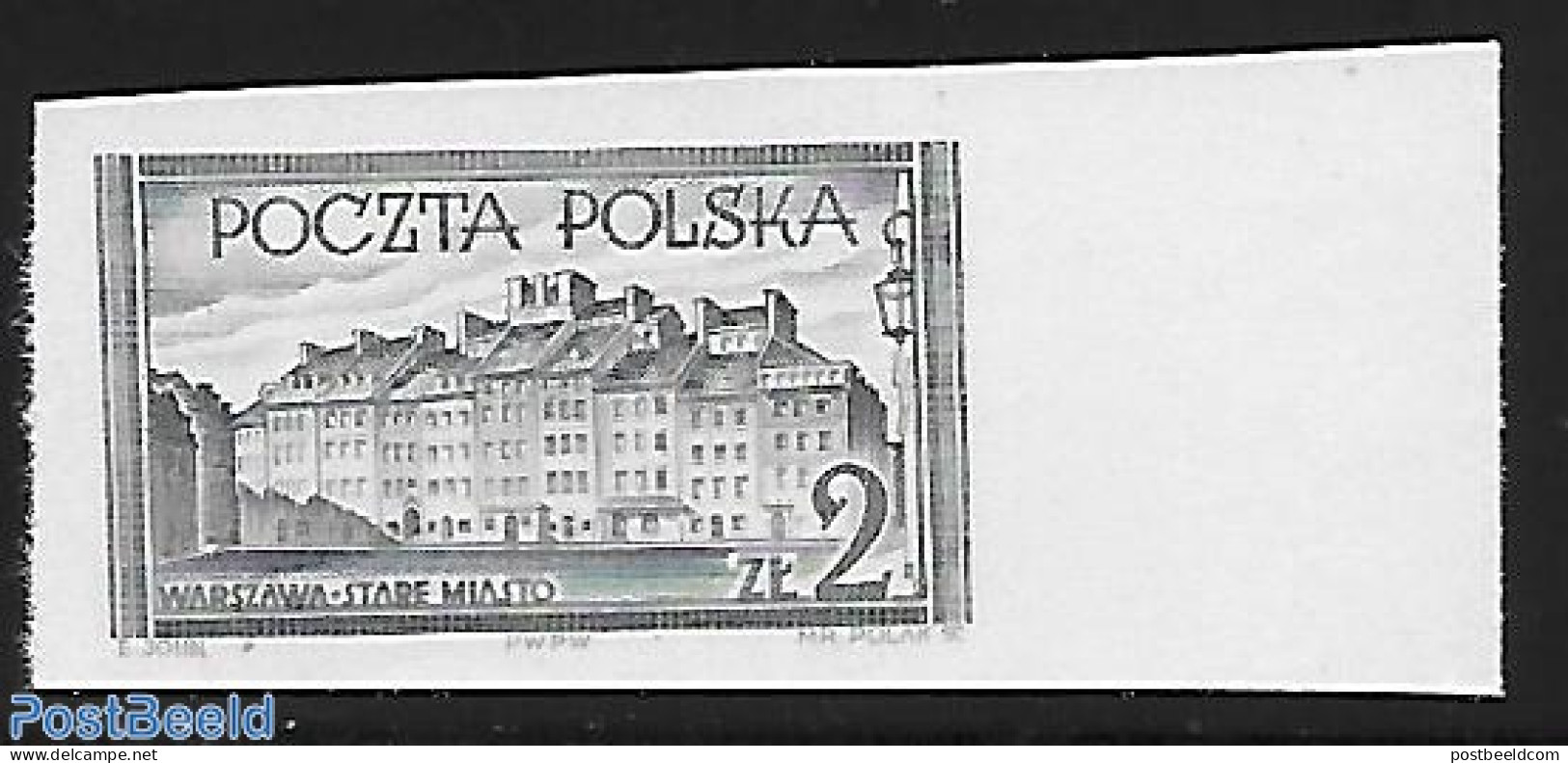 Poland 1953 Blackprint Imperforated., Mint NH, History - Ungebraucht