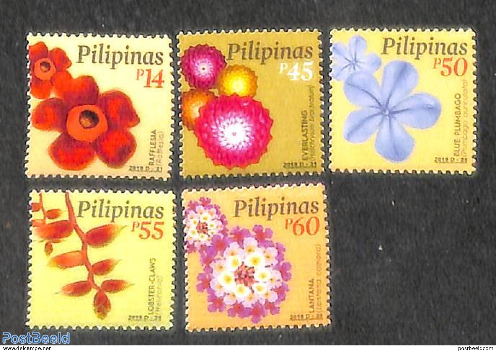 Philippines 2019 Definitives, Flowers 5v, Mint NH, Nature - Flowers & Plants - Philippinen