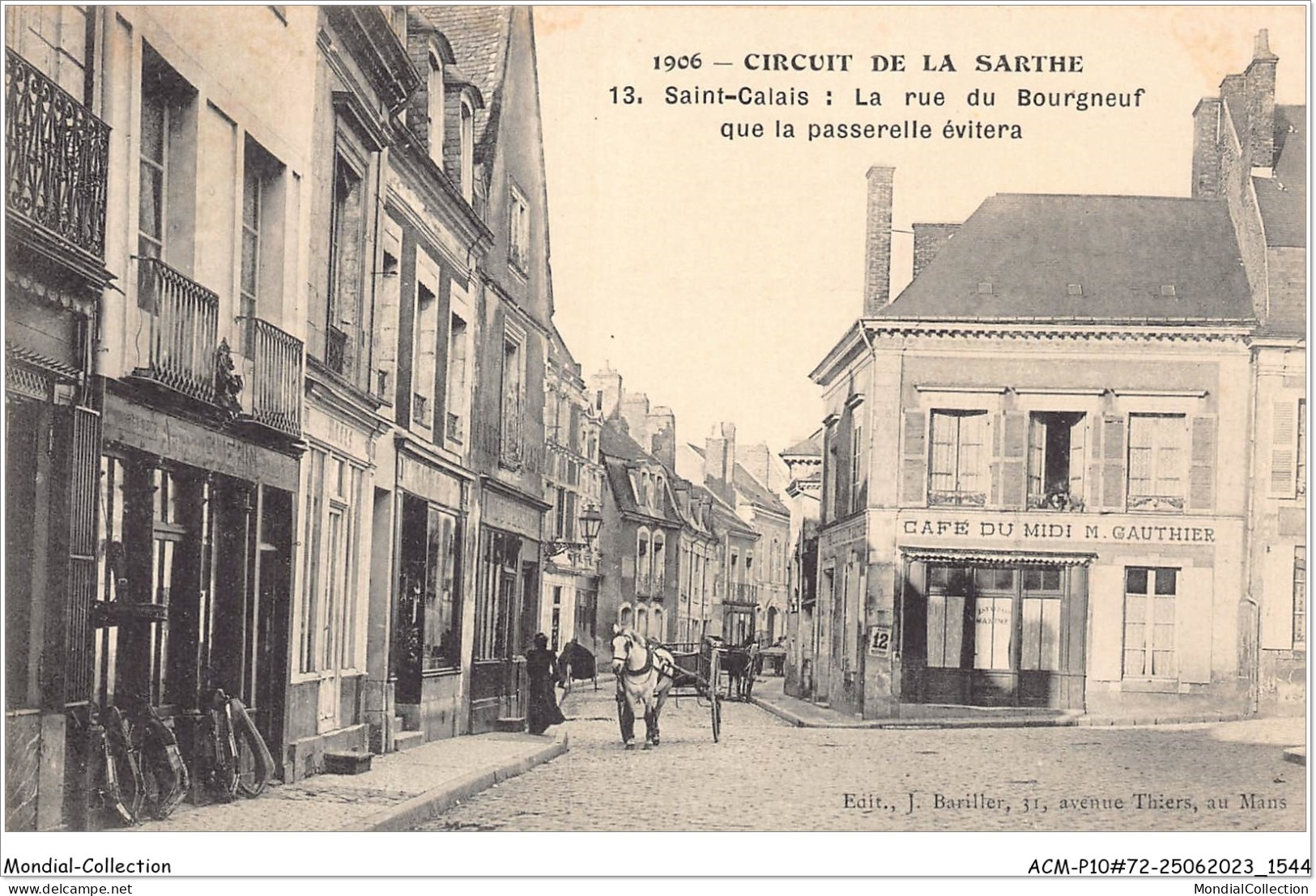 ACMP10-72-0839 - Circuit De La Sarthe - SAINT-CALAIS - La Rue Du Bourgneuf Que La Passerelle évitera - Saint Calais