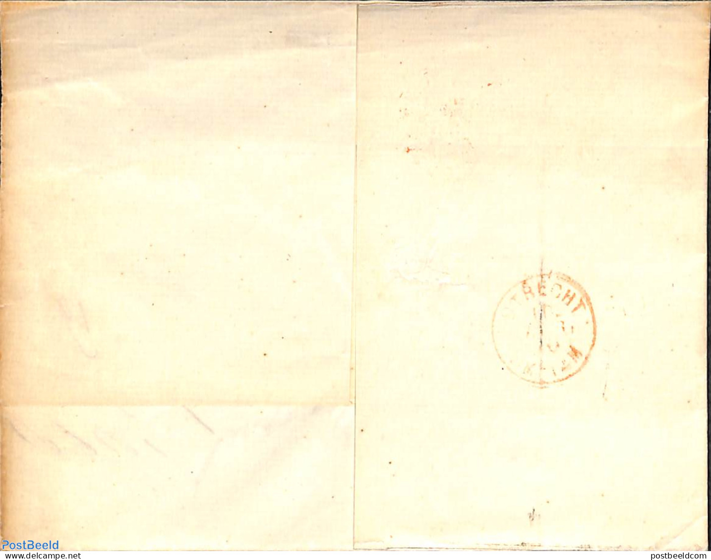 Netherlands 1868 Folding Cover From Rotterdam To Utrecht With 20c Stamp, Postal History - Cartas & Documentos