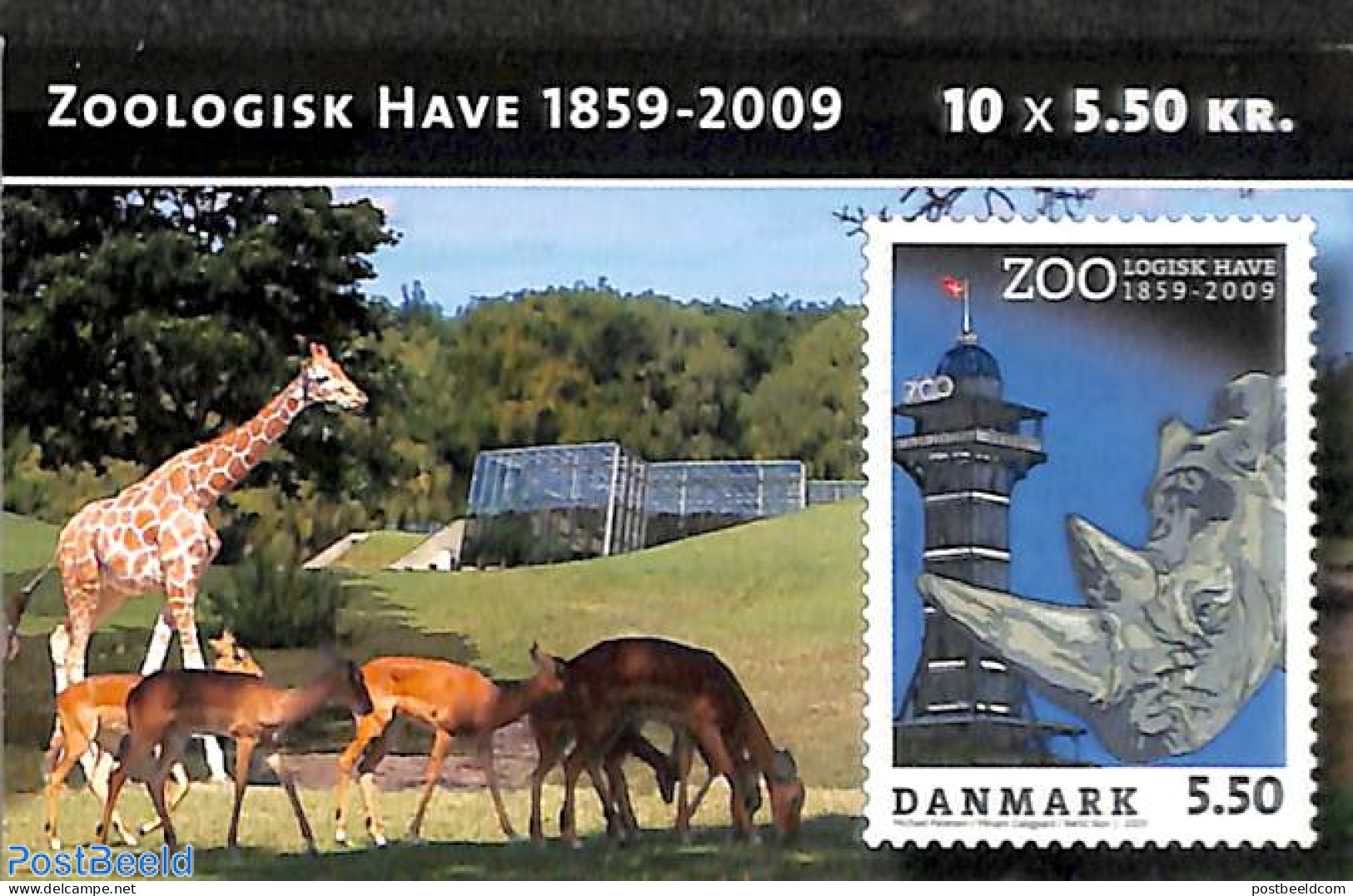 Denmark 2009 Zoo Booklet, Mint NH, Nature - Animals (others & Mixed) - Rhinoceros - Stamp Booklets - Ongebruikt