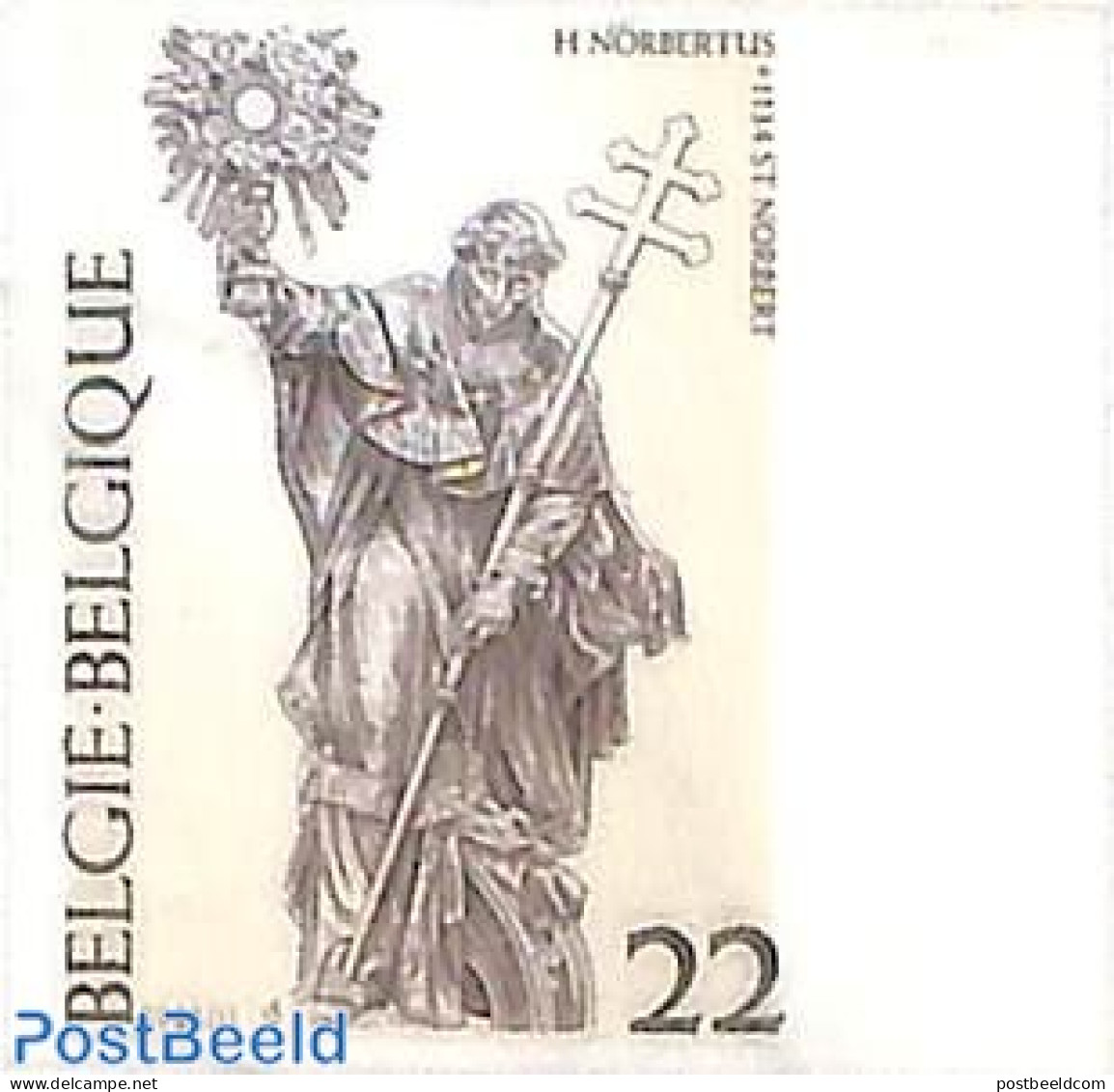 Belgium 1985 Norbert Van Xanten 1v, Imperforated, Mint NH, Religion - Religion - Art - Sculpture - Unused Stamps