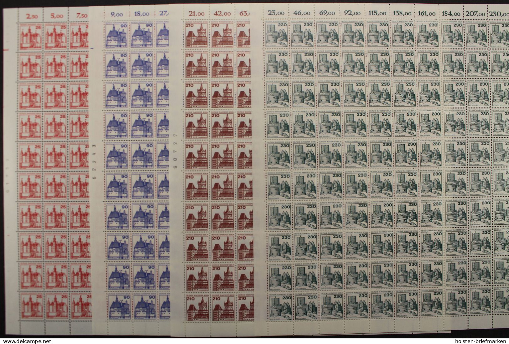 Berlin, MiNr. 587-590 A, 100er Bogen, Postfrisch - Blocks & Sheetlets