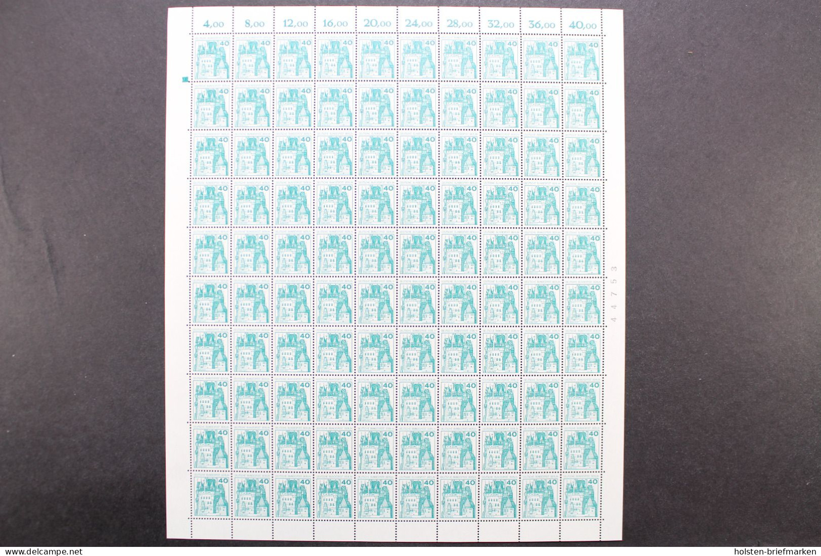 Berlin, MiNr. 532-540 A, 100er Bogen, Postfrisch - Blocs